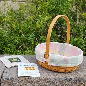 Heirloom Longaberger 2002 Small Easter Basket, Liner, & Protector ✨HP✨